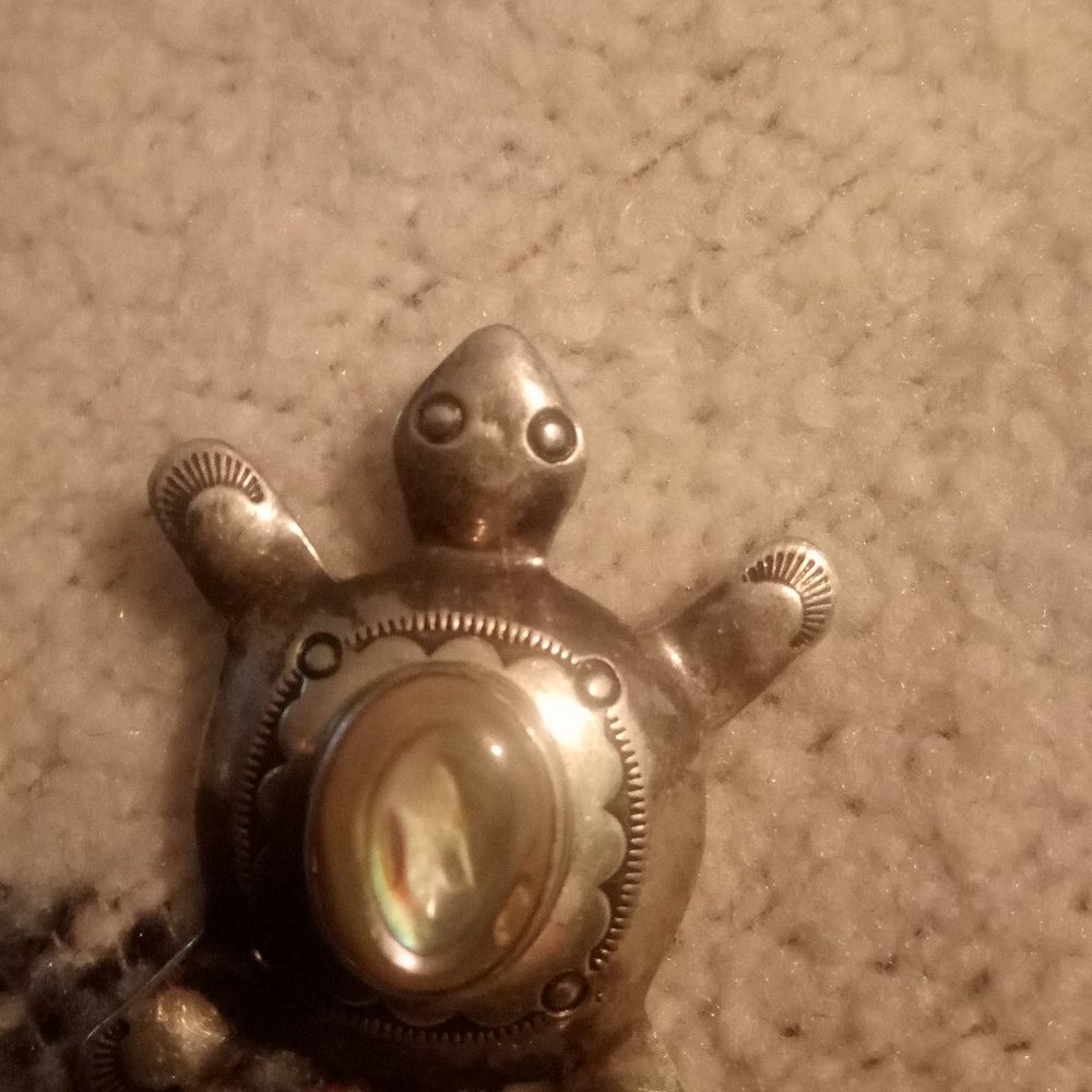 Paiute silver Turtle Pin